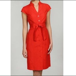 Calvin Klein Red Button-Down Dress
